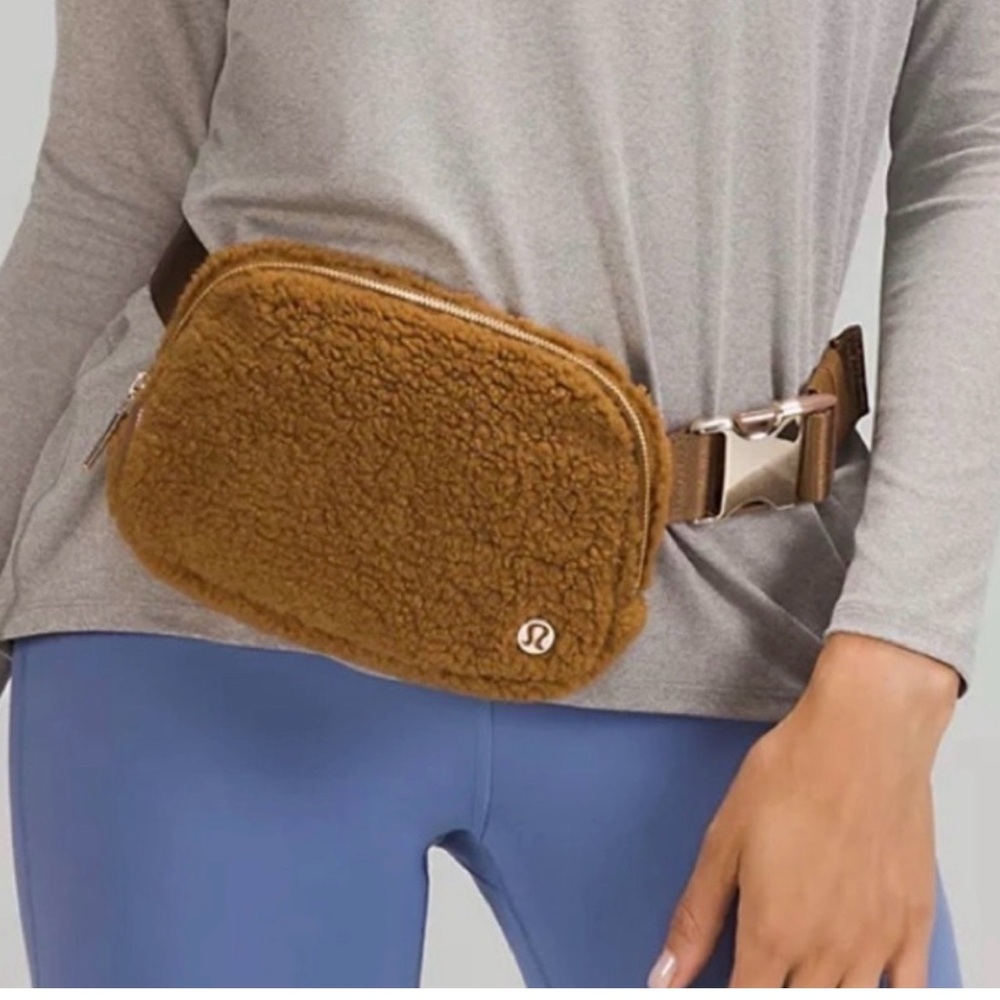lululemon athletica Tan Fleece Crossbody Bag